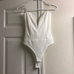 Boutique White Bodysuit (never worn)